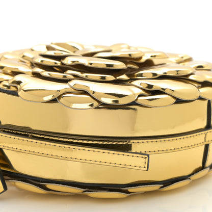 Valentino Garavani Metallic Nappa Atelier 03 Rose Edition Round Crossbody Bag Antique Brass 8 of 9