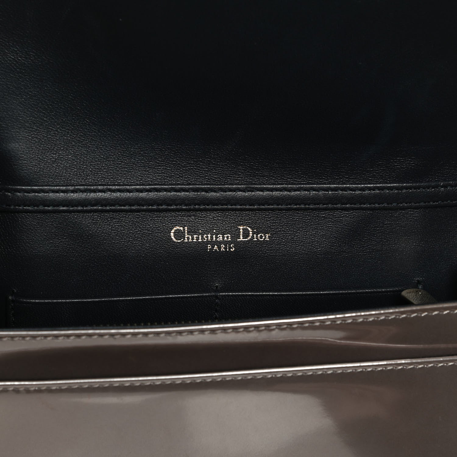 Christian Dior Metallic Patent Micro-Cannage Diorama Wallet on Chain Pouch Hyper Pink 6 of 13