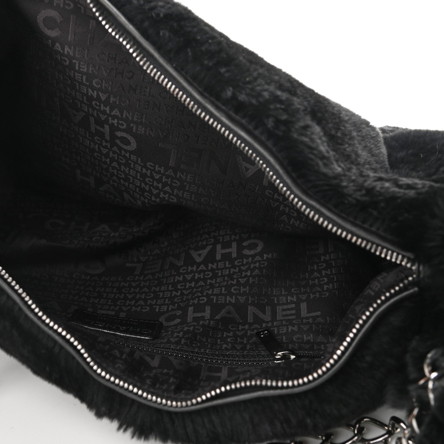 Chanel Lapin Rabbit Fur Shoulder Bag Black 5 of 11