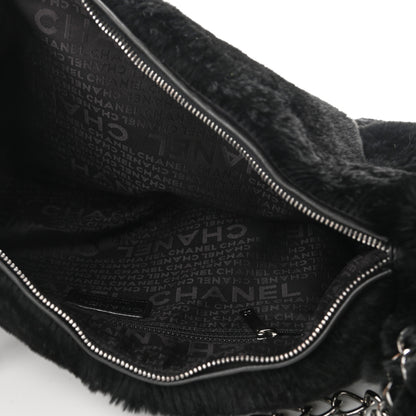 Chanel Lapin Rabbit Fur Shoulder Bag Black 5 of 11