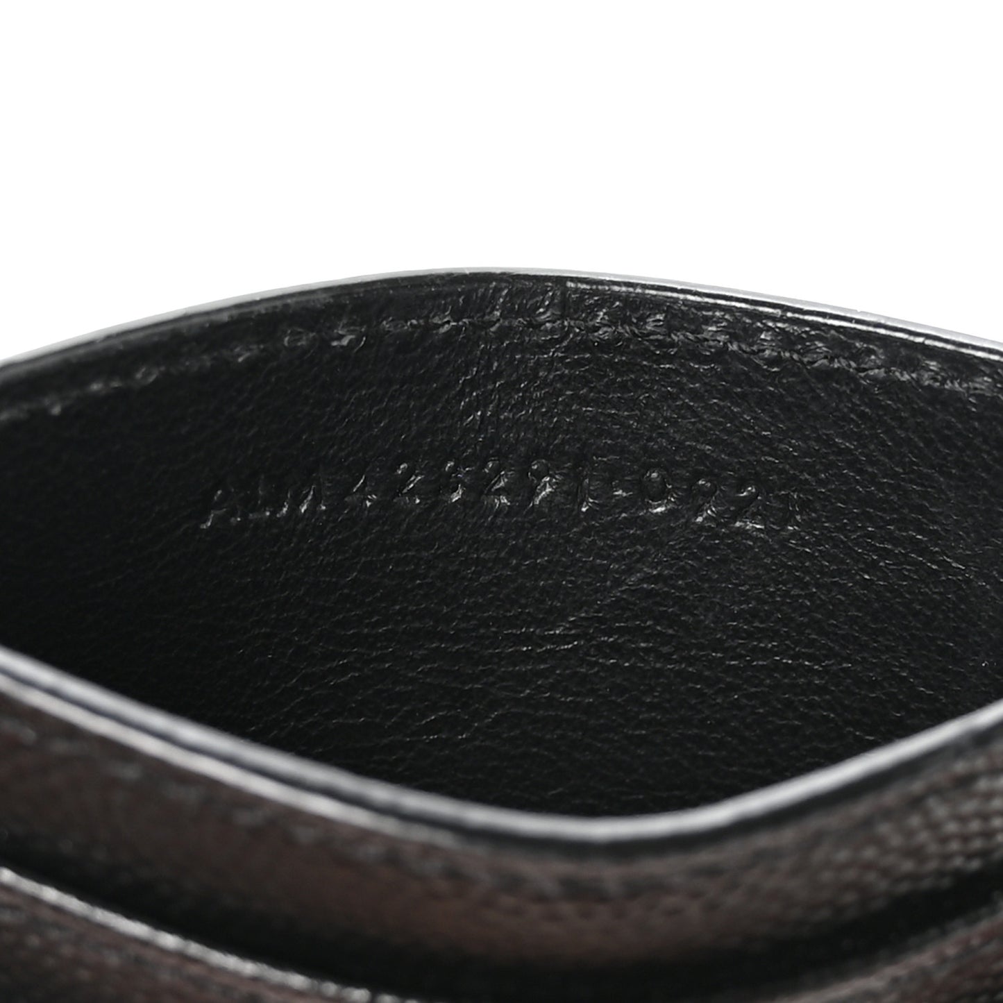 Grain De Poudre Matelasse Chevron Monogram Credit Card Case Black