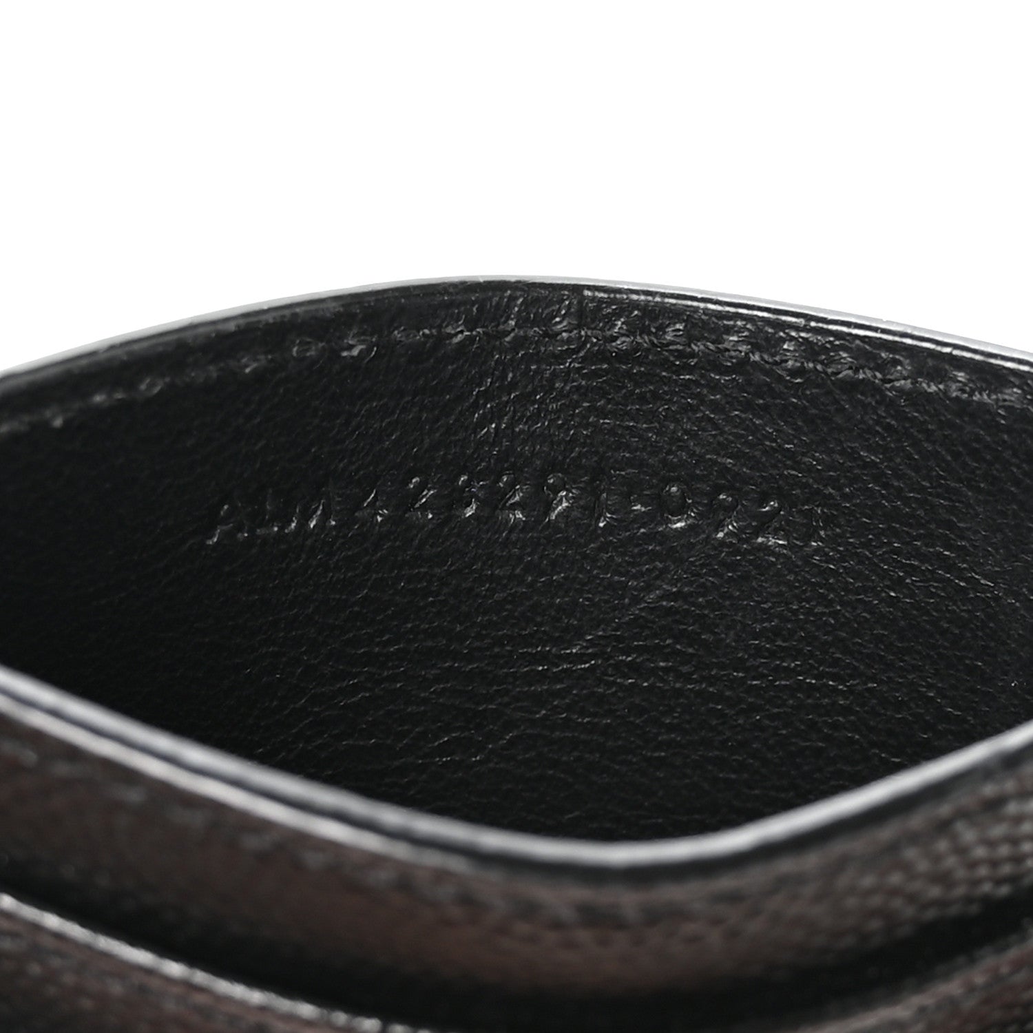 Saint Laurent Grain De Poudre Matelasse Chevron Monogram Credit Card Case Black 7 of 7