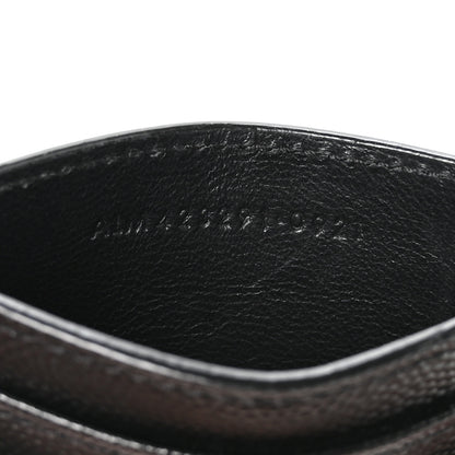 Saint Laurent Grain De Poudre Matelasse Chevron Monogram Credit Card Case Black 7 of 7