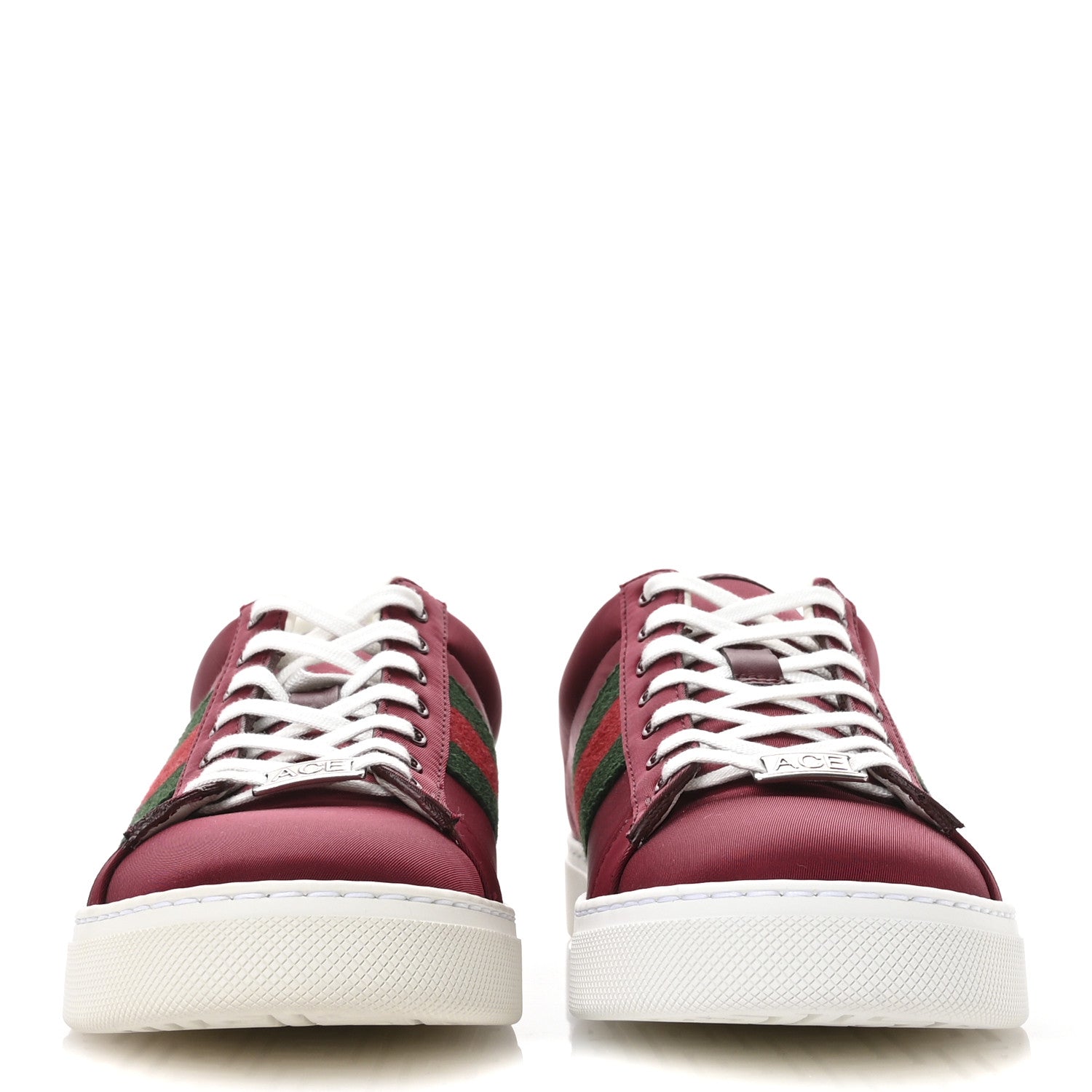 Gucci Econyl Nylon Diva Crocodile Web Mens Ace Sneakers 8 Rosso Ancora Vert 3 of 9