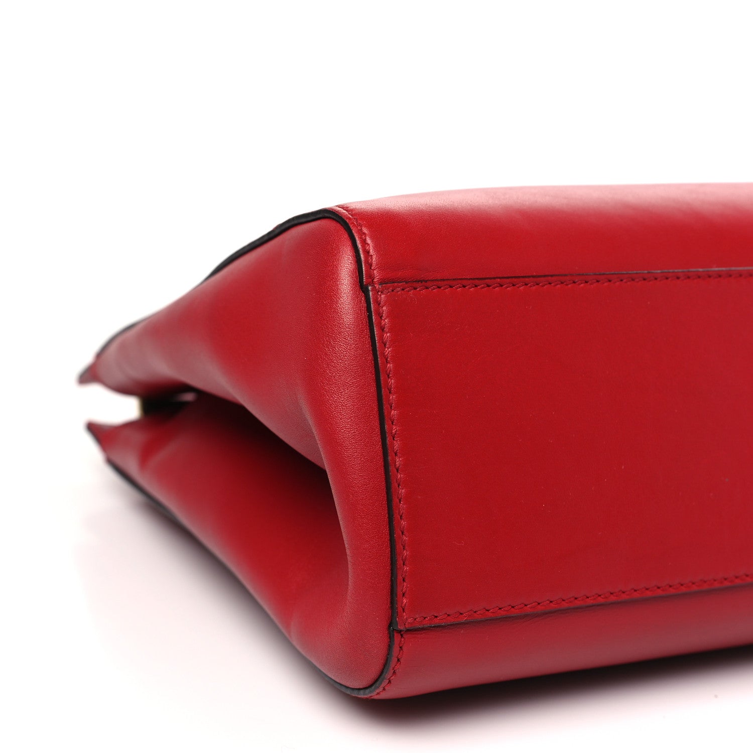 Gucci Nappa Bamboo Medium Nymphaea Top Handle Bag Hibiscus Red 8 of 10