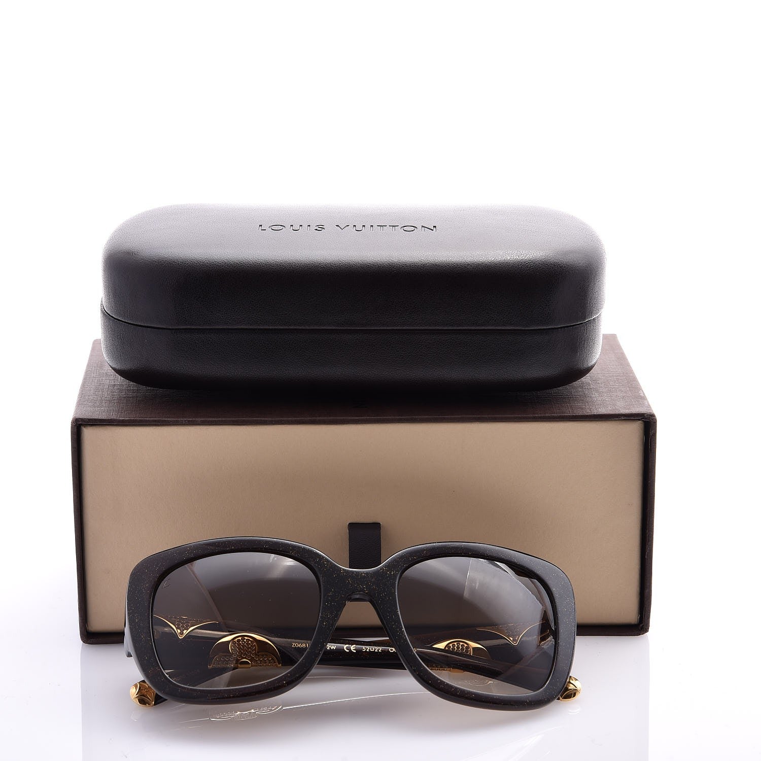 Louis Vuitton Iris PM Sunglasses Z0681W Brown Speckling 7 of 7