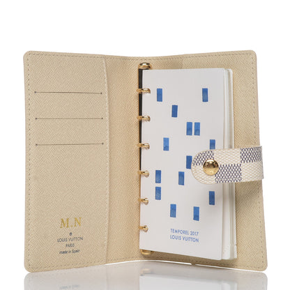 Louis Vuitton Damier Azur Small Ring Agenda Cover 6 of 8