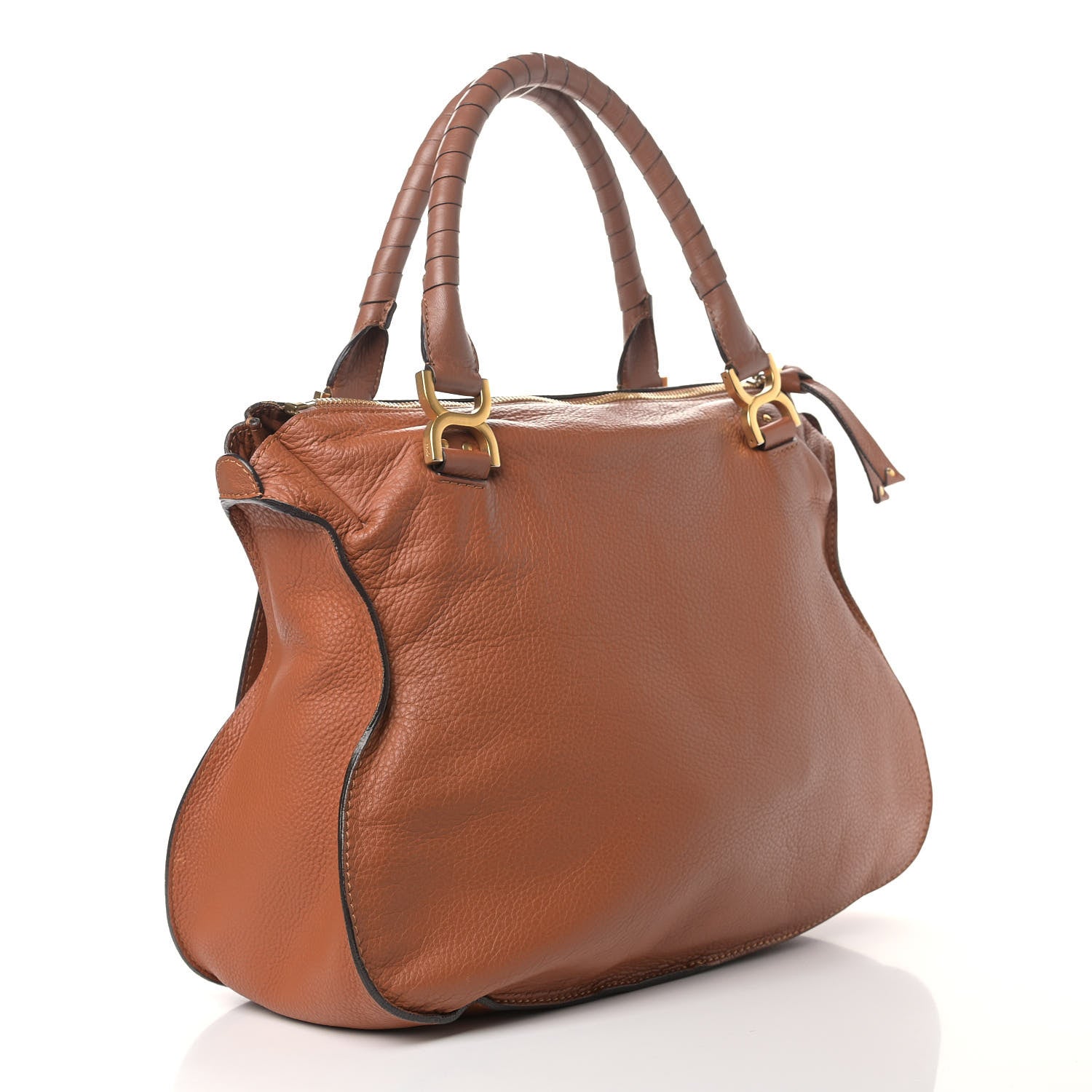 Chloe Calfskin Large Marcie Satchel Tan 3 of 9