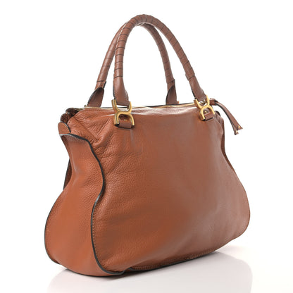 Chloe Calfskin Large Marcie Satchel Tan 3 of 9