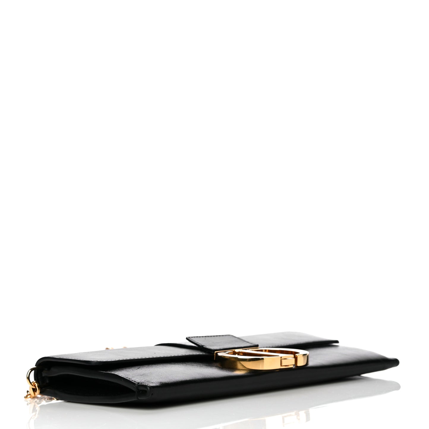 Calfskin 30 Montaigne Chain Pouch Black