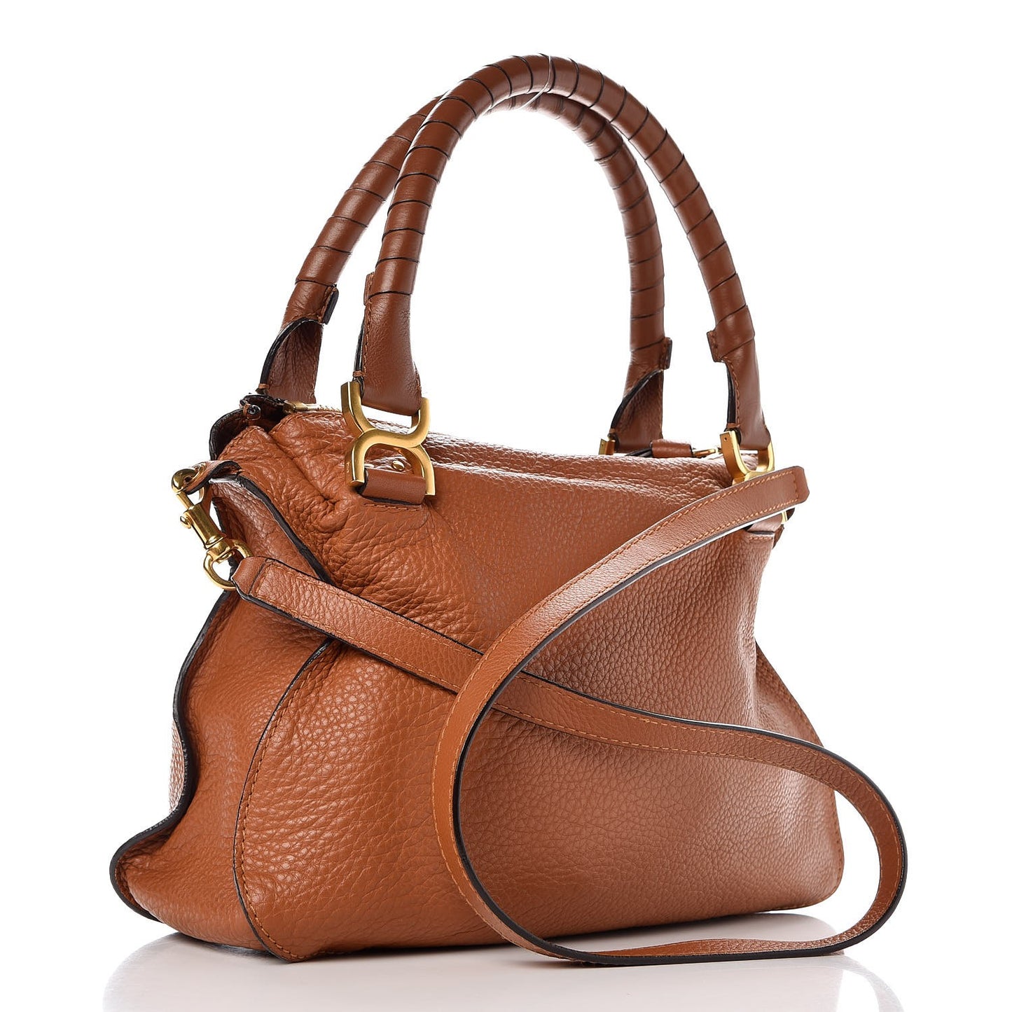 Calfskin Medium Marcie Satchel Tan