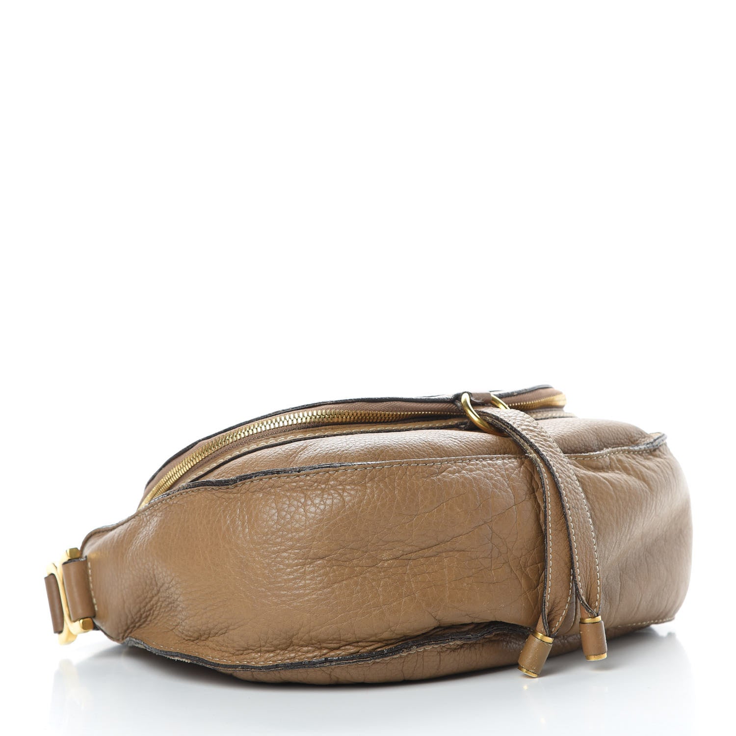 Chloe Calfskin Medium Marcie Round Zip Crossbody Bag Nut 4 of 18