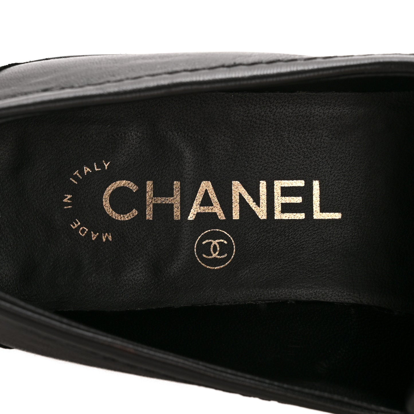 Lambskin Quilted CC Turnlock Loafers 38.5 Black