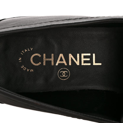Chanel Lambskin Quilted CC Turnlock Loafers 38.5 Black 8 of 13