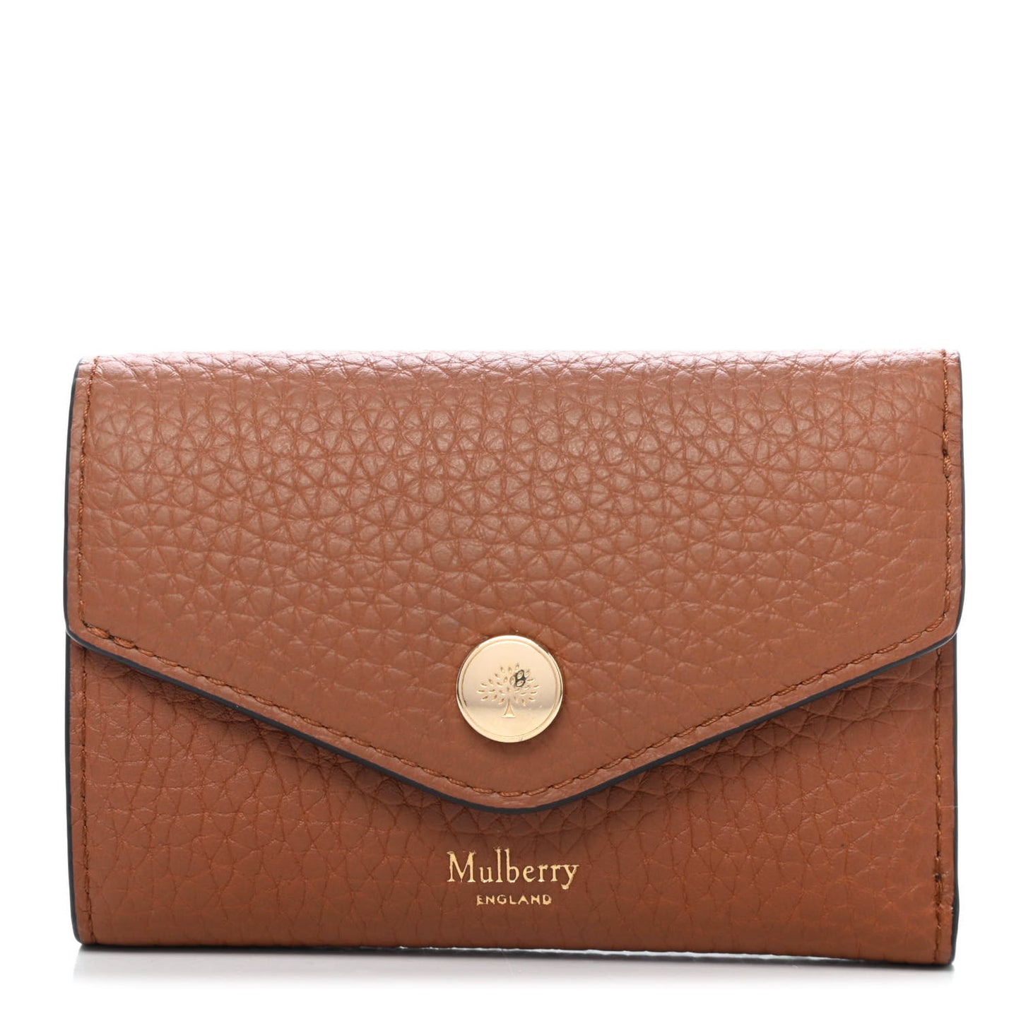 Heavy Grain Folded Multi Card Case Wallet Chestnut