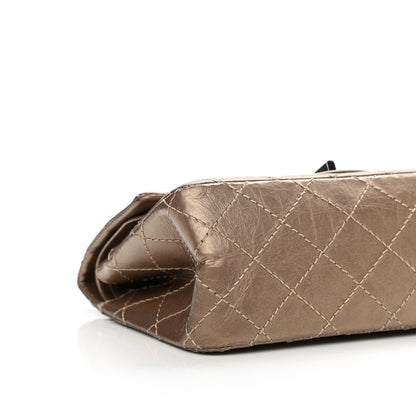 Chanel Aged Calfskin Quilted 2.55 Reissue 224 Flap Dark Gold 8 of 14