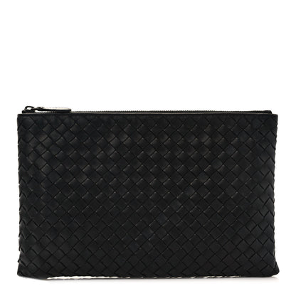 Bottega Veneta Nappa Intrecciato Zip Pouch Black 1 of 6