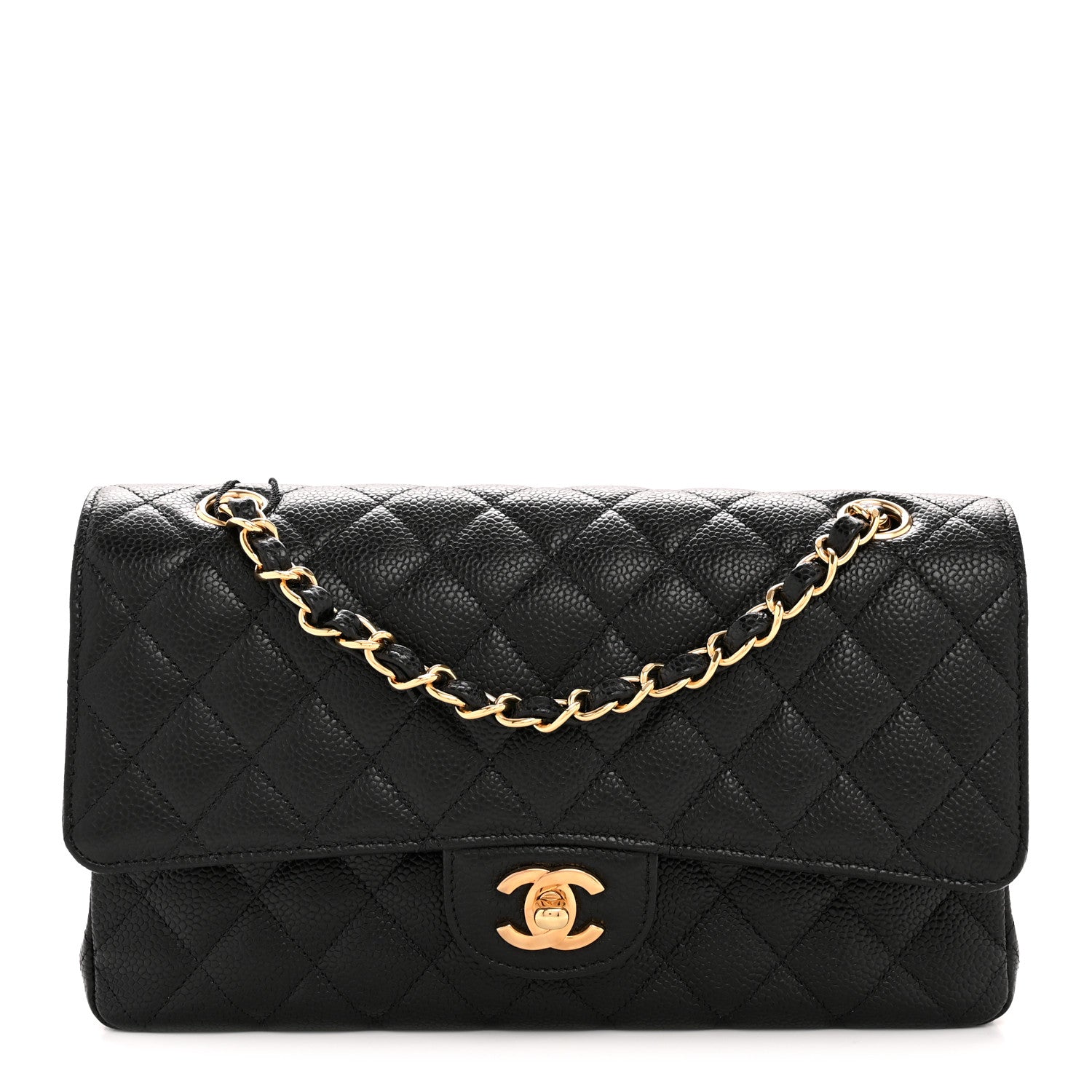 Chanel Caviar Quilted Medium Double Flap Black 1 of 10