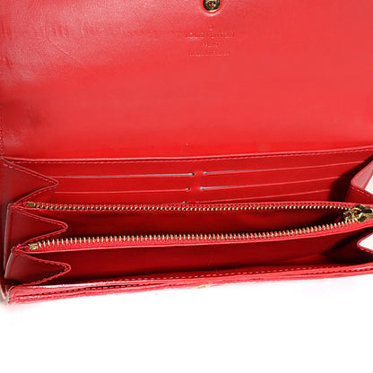 Louis Vuitton Vernis Sarah Wallet Rouge Grenadine 5 of 7