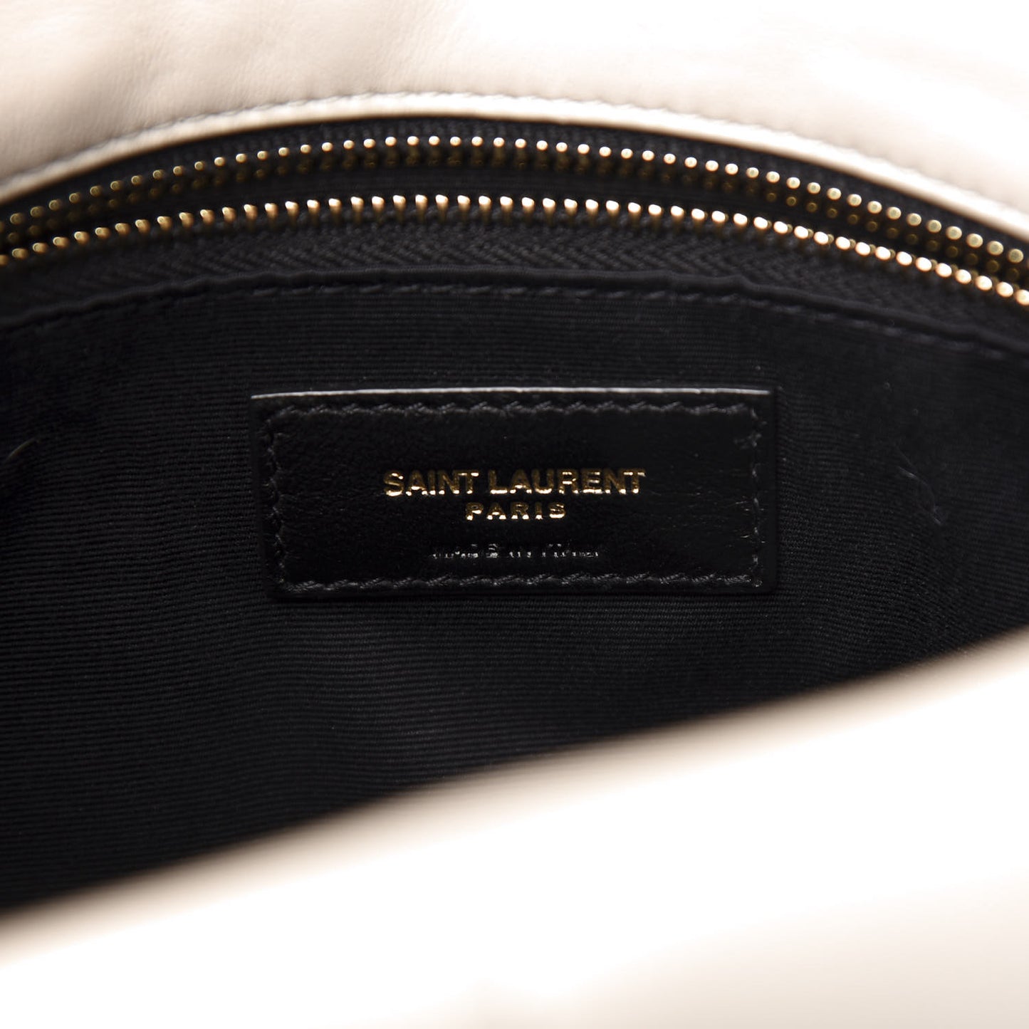 Lambskin Quilted Small Loulou Puffer Monogram Chain Satchel Blanc Vintage
