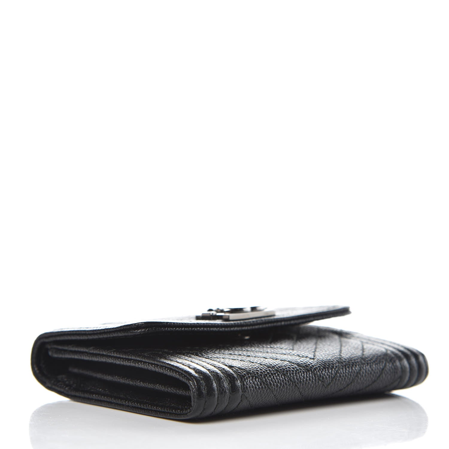 Chanel Caviar Chevron Quilted Boy Card Holder Wallet Black 4 of 8