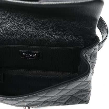 Chanel Grained Calfskin Quilted 2.55 Reissue Flap Belt Bag Clutch Black 5 of 10