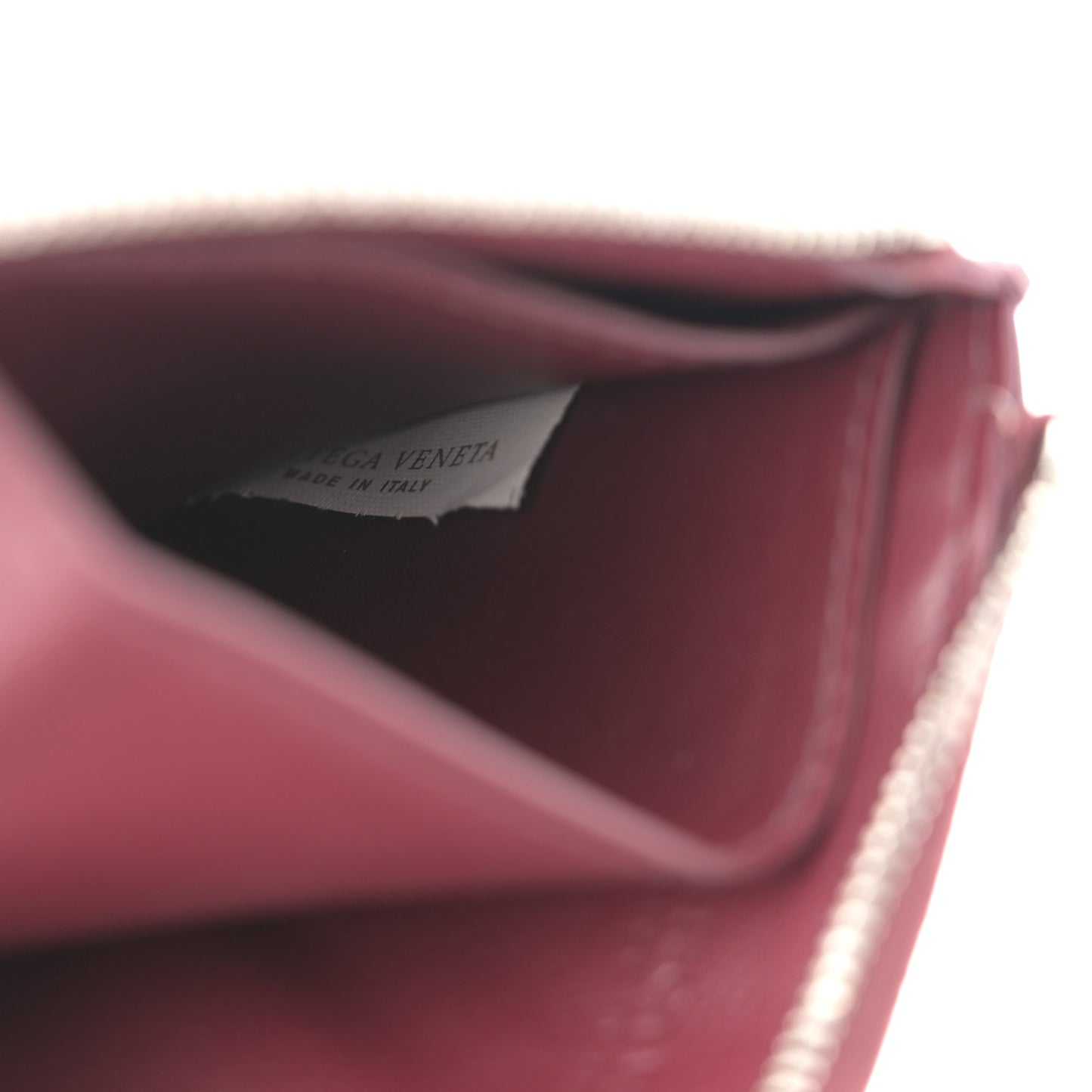Nappa Intrecciato Square Zip Around Wallet Barolo