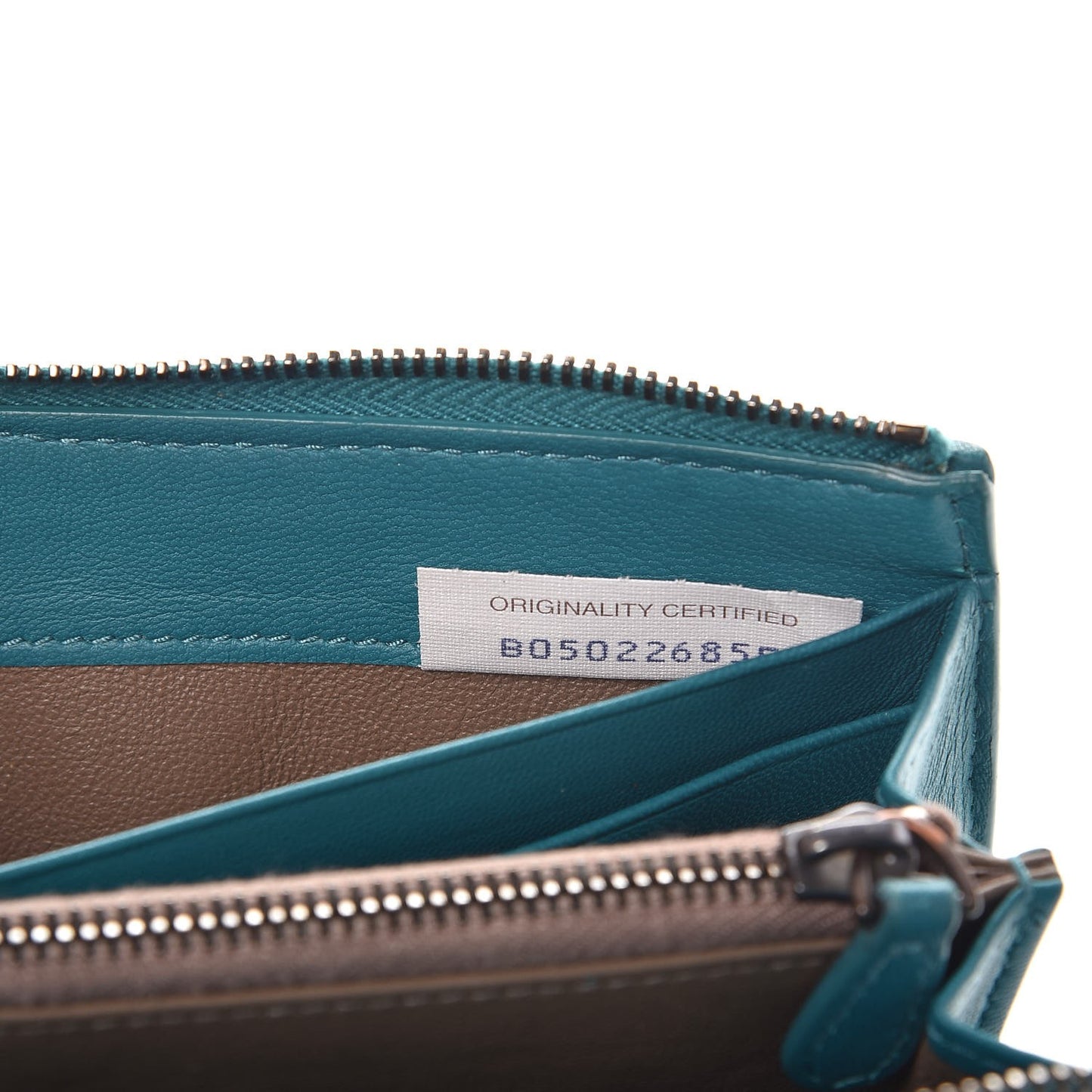 Nappa Intrecciato Wristlet Zip Wallet Canard