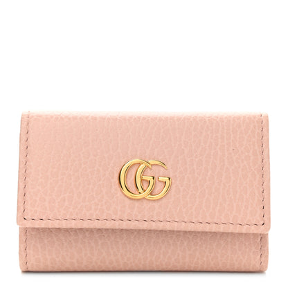 Gucci Dollar Calfskin GG Marmont 6 Key Holder Perfect Pink 1 of 8