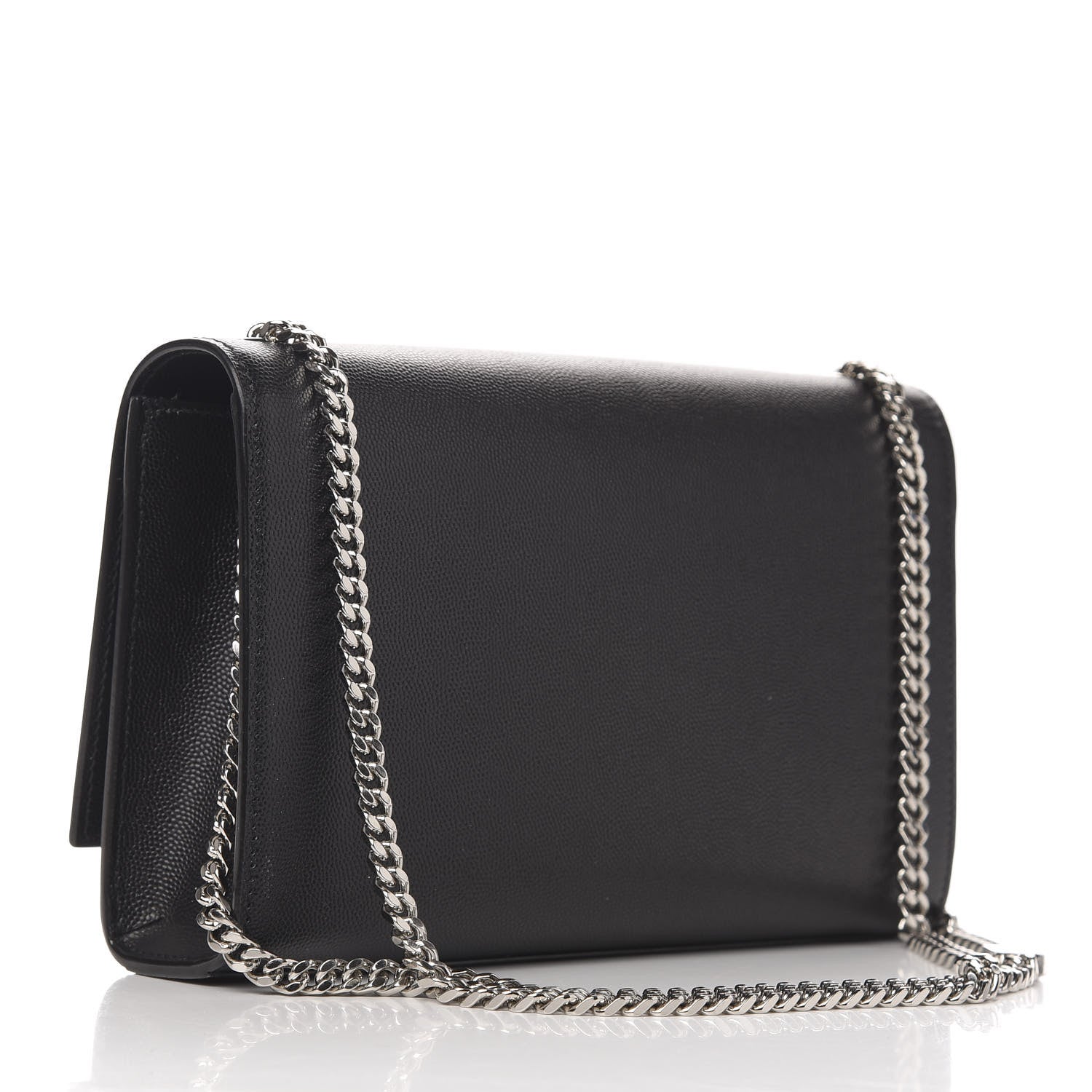 Saint Laurent Grain De Poudre Medium Classic Monogram Kate Satchel Black 3 of 10
