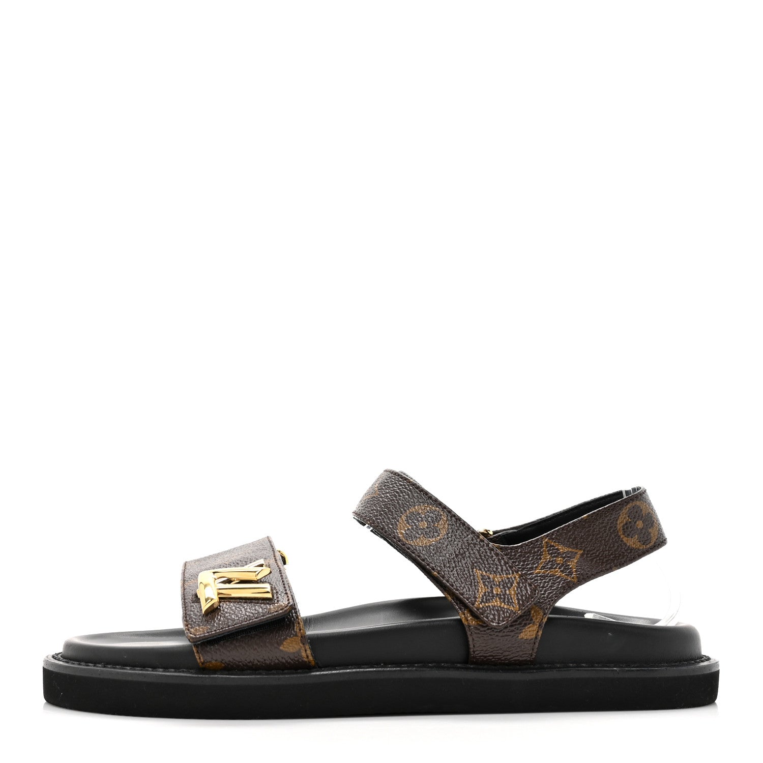 Louis Vuitton Monogram LV Sunset Comfort Flat Sandals 38 Cacao Brown 1 of 11
