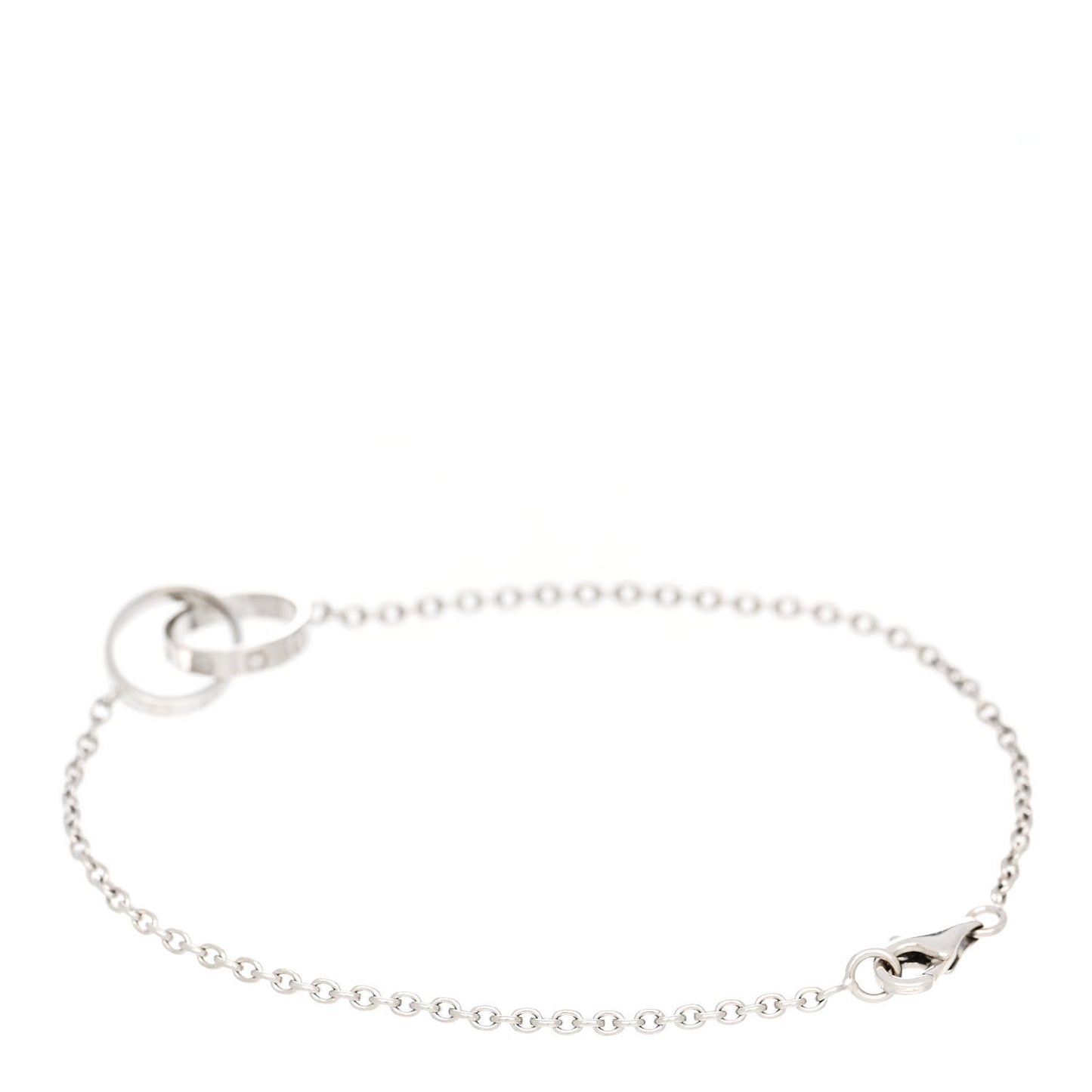 18K White Gold Interlocking LOVE Bracelet