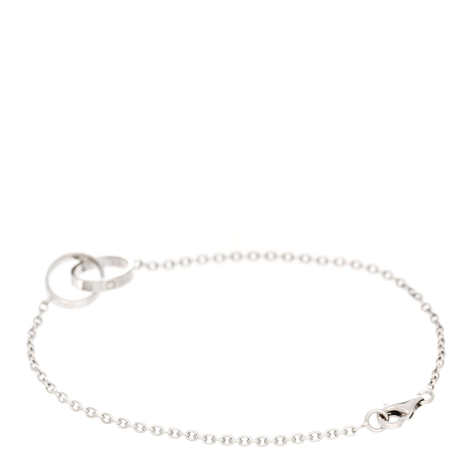 Cartier 18K White Gold Interlocking LOVE Bracelet 2 of 4