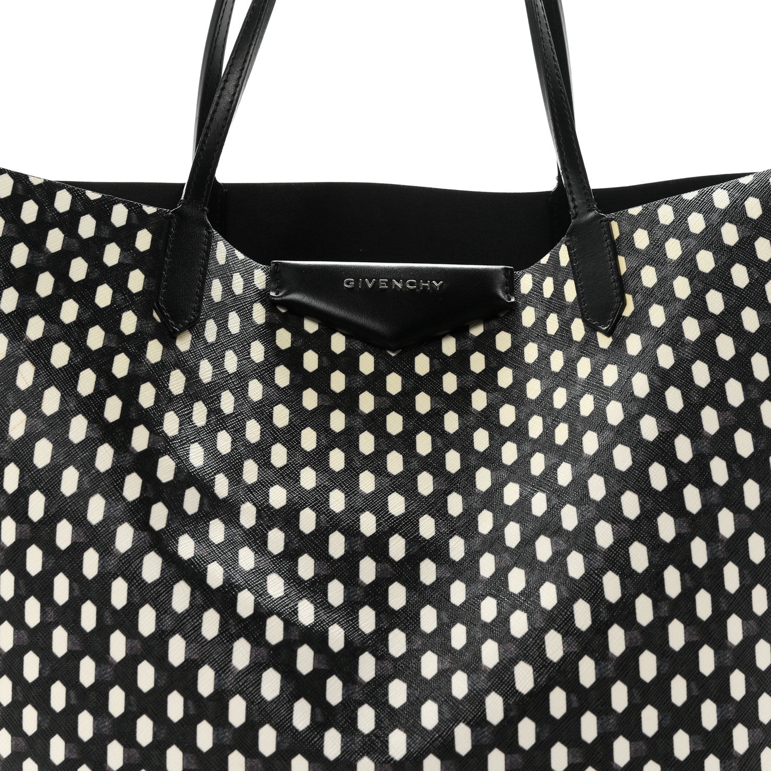 Givenchy Coated Canvas Large Antigona Tote Black White 9 of 12