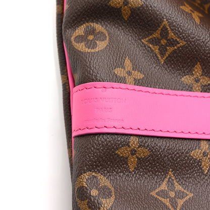 Louis Vuitton Monogram Macassar Keepall Bandouliere 50 Fuchsia 5 of 8
