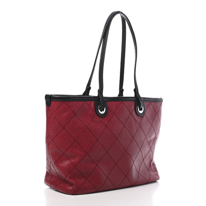 Chanel Grained Calfskin Shopping Fever Tote Red 2 of 8