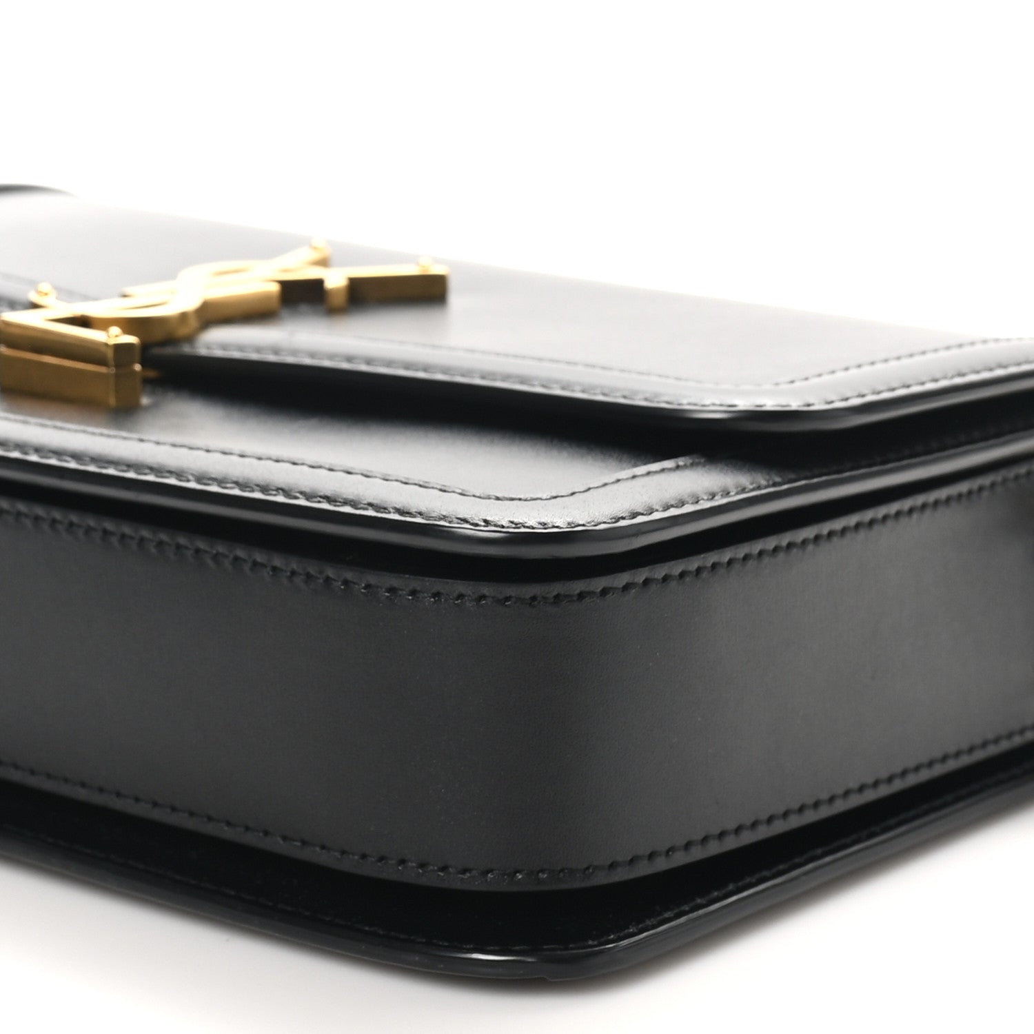Saint Laurent Box Calfskin Monogram Medium Solferino Satchel Black 10 of 10