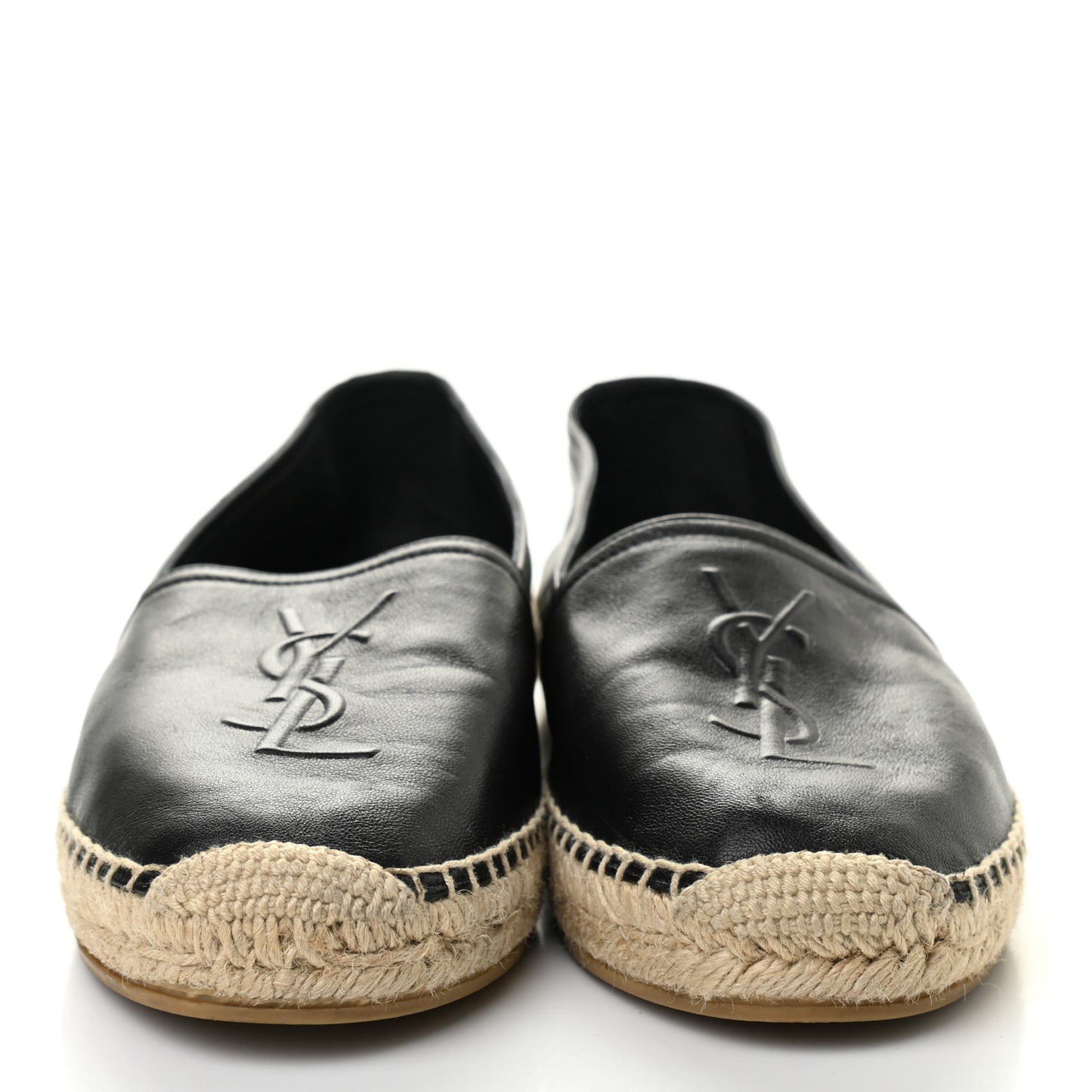 Lambskin Monogram Espadrilles 38 Black