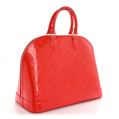 Louis Vuitton Vernis Alma GM Rouge Grenadine 3 of 12