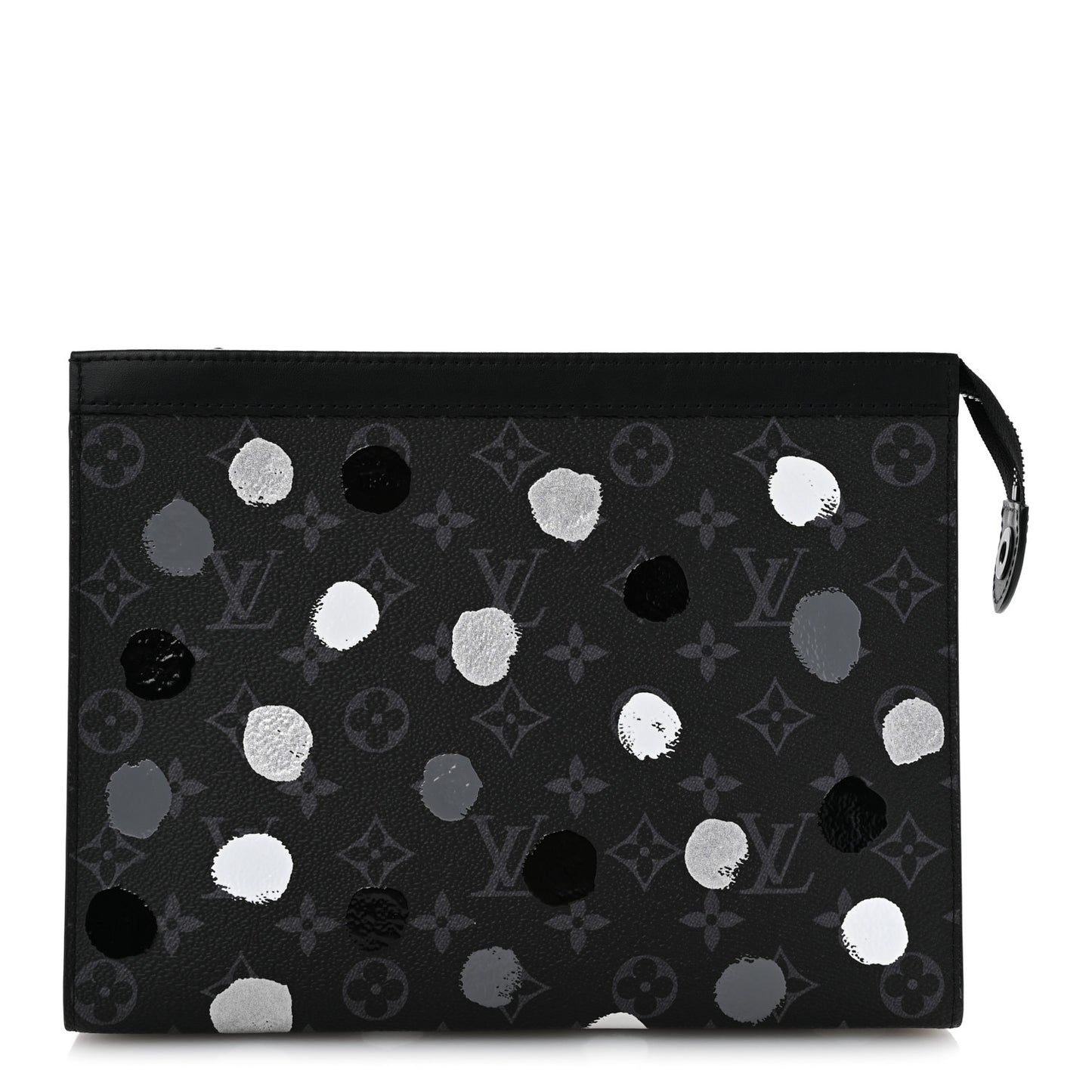 LV X YK Monogram Eclipse Dots Pochette Voyage MM Black