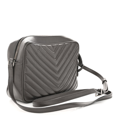 Saint Laurent Calfskin Matelasse Monogram Lou Camera Bag Storm 3 of 17