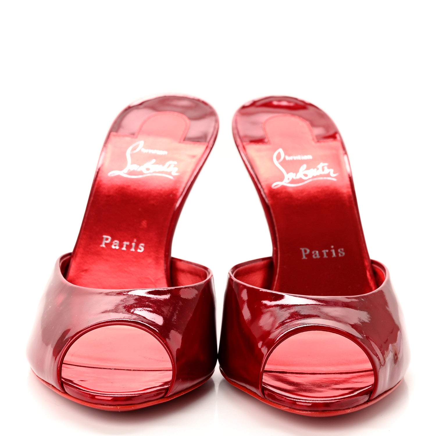 Christian Louboutin Metallic Patent Me Dolly 85 Pumps 38 Loubi 2 of 8