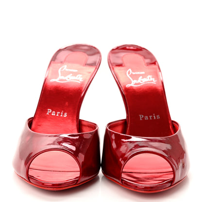 Christian Louboutin Metallic Patent Me Dolly 85 Pumps 38 Loubi 2 of 8