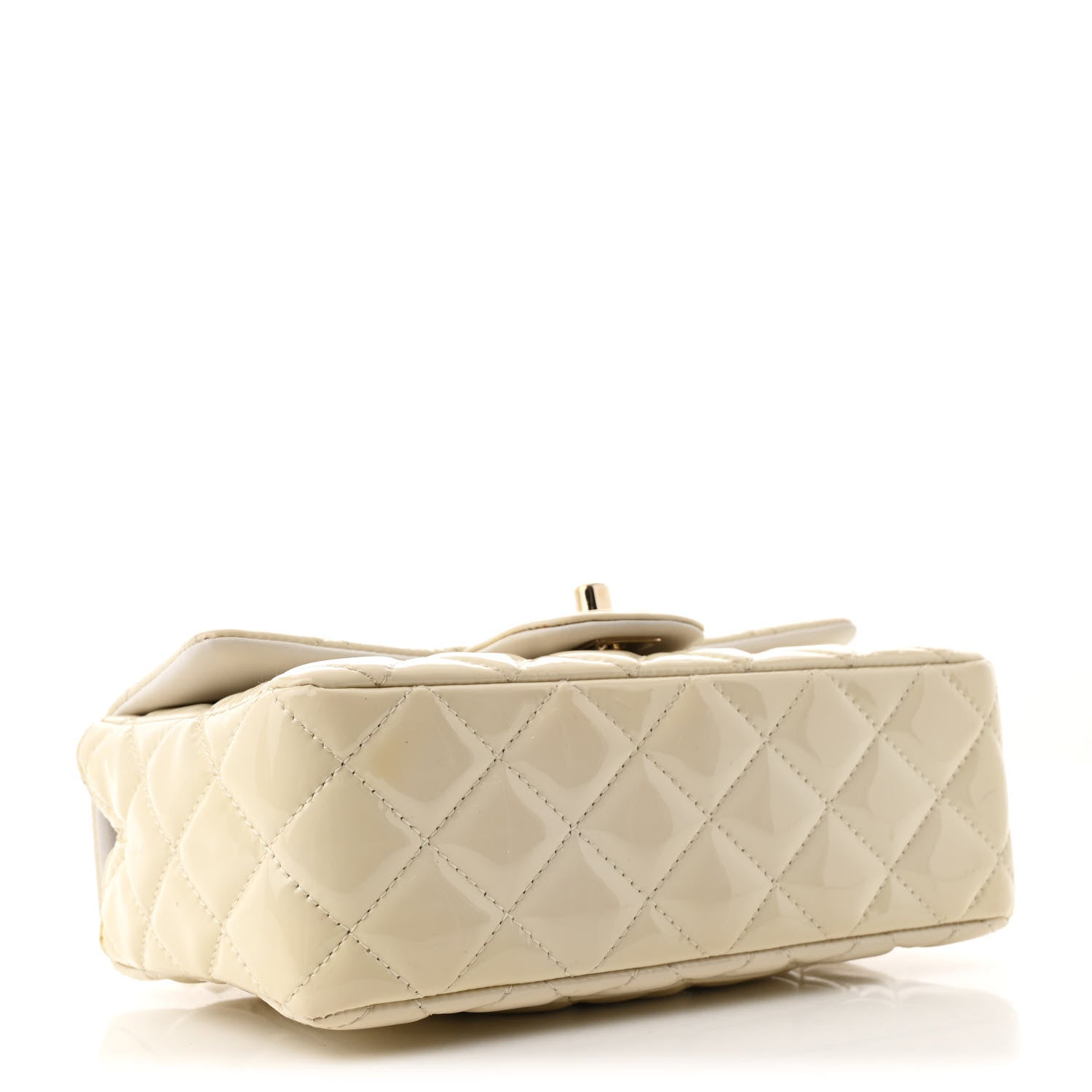 Chanel Patent Calfskin Quilted Mini Rectangular Flap White 4 of 11
