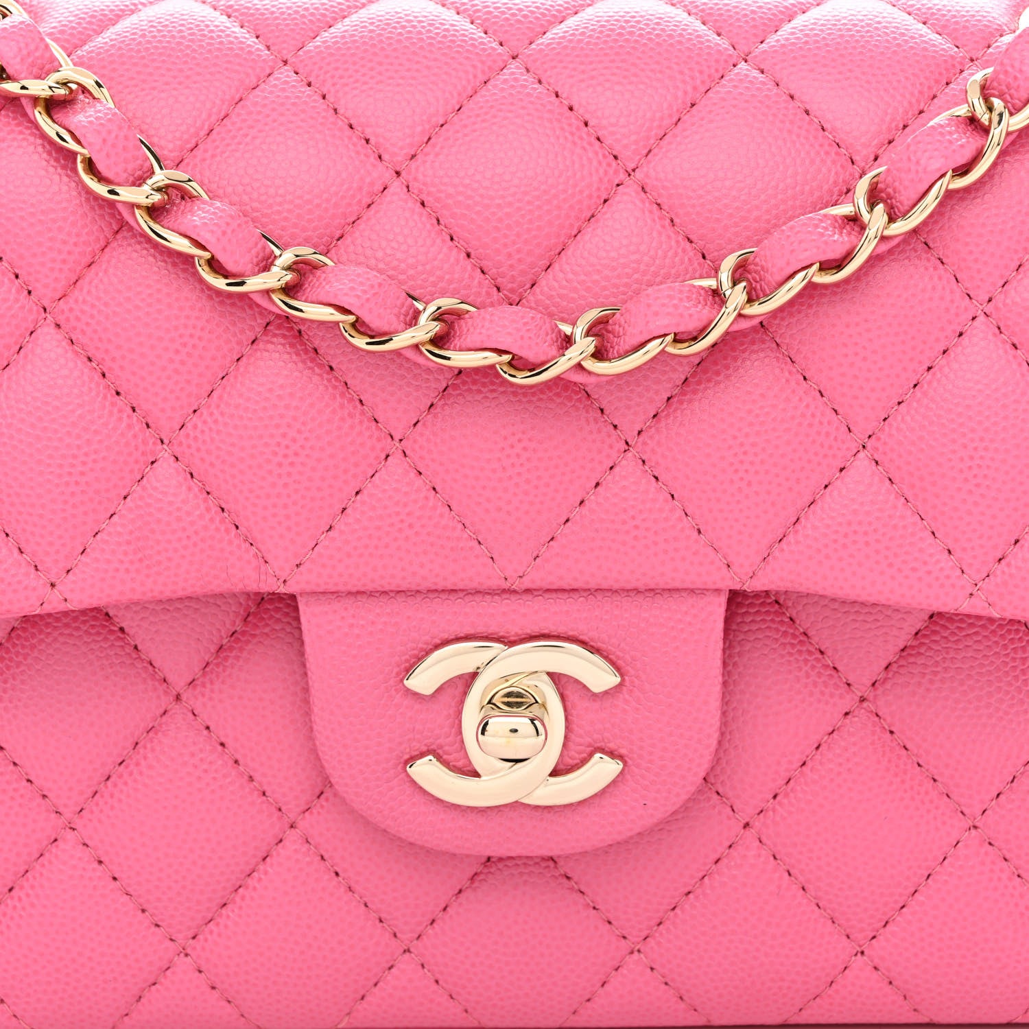 Chanel Caviar Quilted Small Double Flap Pink 8 of 10