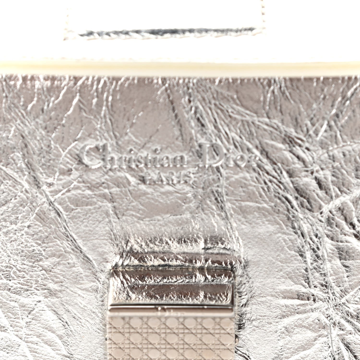 Christian Dior Metallic Calfskin Medium Diorever Flap Silver 6 of 14