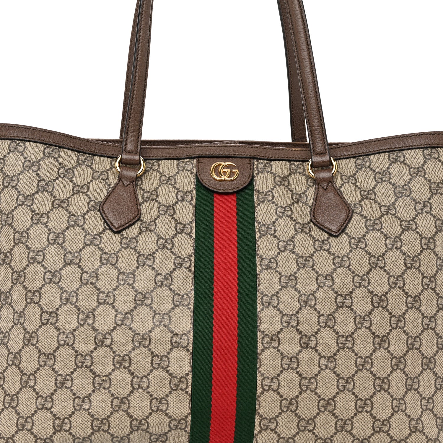 Gucci GG Supreme Monogram Medium Ophidia Shopping Tote Brown 8 of 10