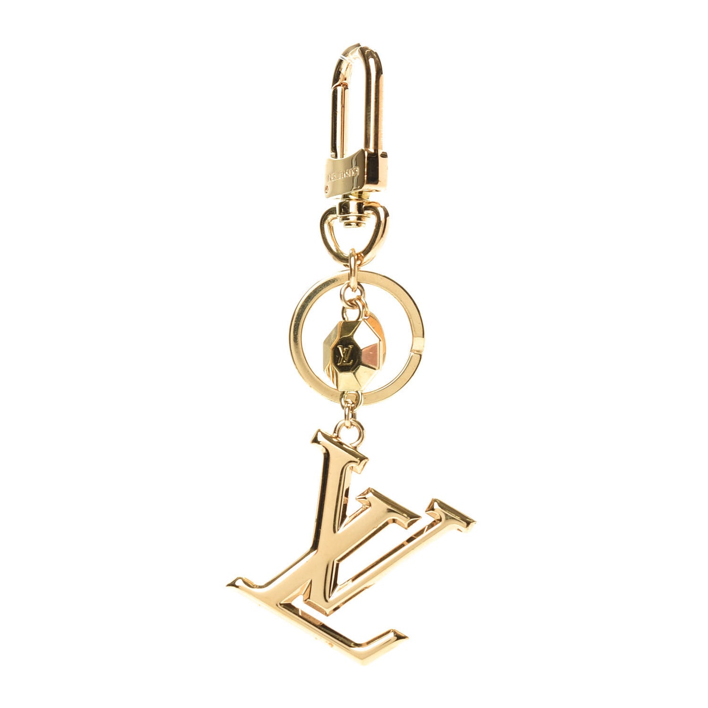 LV Facettes Bag Charm Key Holder Gold