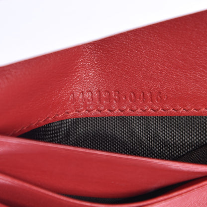 Gucci Calfskin Matelasse GG Marmont Card Case Hibiscus Red 7 of 8