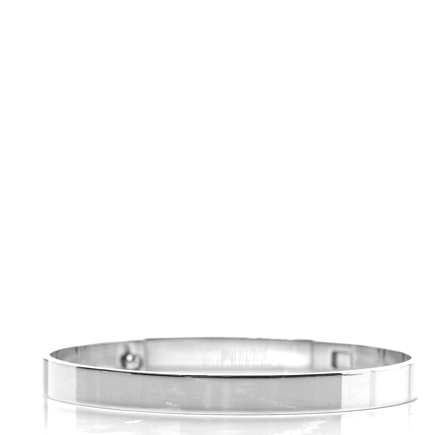 Hermes 18K White Gold Diamond PM Collier De Chien Bracelet SH 3 of 4